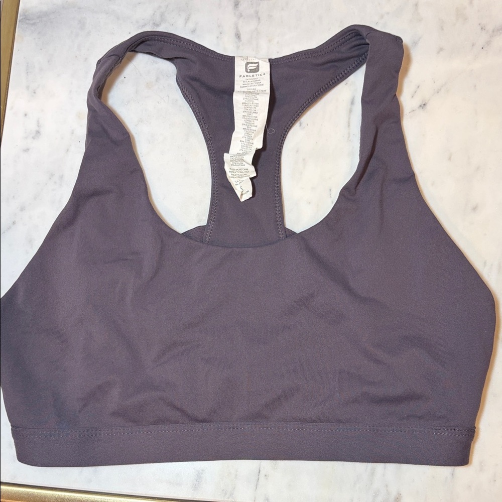Women's Fabletics Dusty Purple/Gray Sports Bra -S